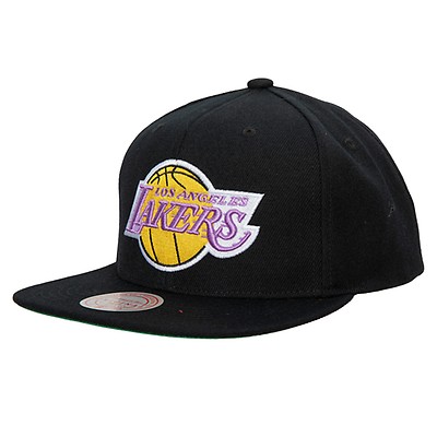 Los Angeles Lakers Mitchell & Ness English Dropback Snapback Hat