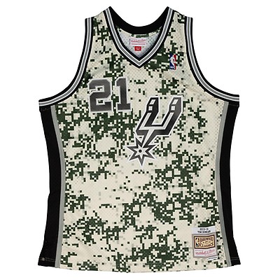 Shop Mitchell & Ness Tim Duncan Hyper Hoops Swingman Jersey  TFSM1253-SAS98TDUMTBK multi