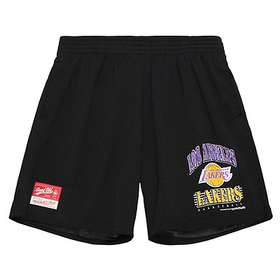 Los Angeles Lakers Black Team Colour Swingman Short By Mitchell & Ness -  Mens