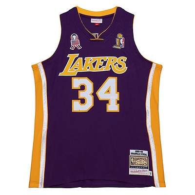 Mitchell & Ness Los Angeles Lakers Shaquille O'neal Lightning Basketball  Jersey in Blue for Men