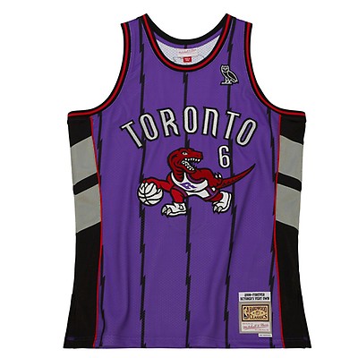 Ovo Mitchell and Ness '95 Raptors Basketball Jersey White/Purple