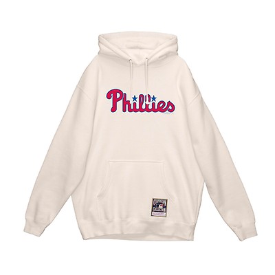 Women's Philadelphia Phillies Mitchell & Ness Burgundy Color Block 2.0  Pullover Sweatshirt