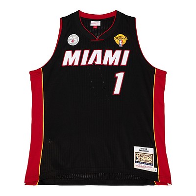 Men's Mitchell & Ness Ray Allen Black Miami Heat Hardwood Classics Swingman Jersey Size: Medium