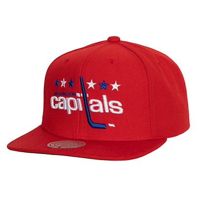 Men's Mitchell & Ness Cream/Blue Washington Capitals Vintage Snapback Hat