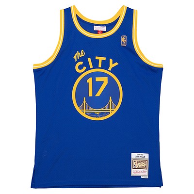 Men's Mitchell & Ness Chris Mullin Light Blue Golden State Warriors 1993/94 Swingman Sidewalk Sketch Jersey Size: Large