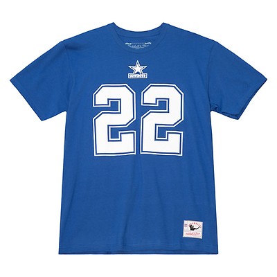 Men's Mitchell & Ness Deion Sanders Royal Dallas Cowboys Retired Player Logo Name Number T-Shirt Size: Large