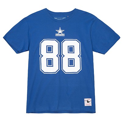 Men's Mitchell & Ness Deion Sanders Royal Dallas Cowboys Retired Player Logo Name Number T-Shirt Size: Large