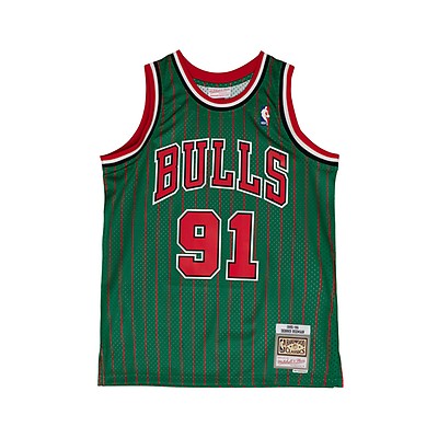 Mitchell & Ness Men's 1996 Chicago Bulls Dennis Rodman #91 Khaki Swingman  Jersey