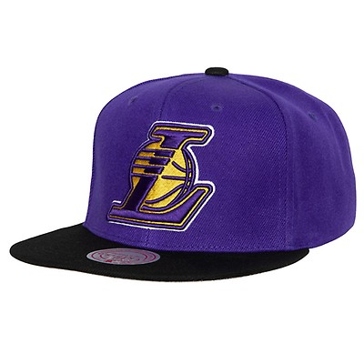 Los Angeles Lakers Mitchell & Ness Core Side Snapback Hat - Purple