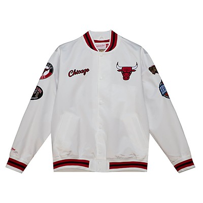 Men's Mitchell & Ness White St. Louis Cardinals City Collection Satin Full-Snap Varsity Jacket Size: Small