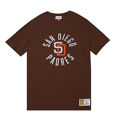 Mitchell & Ness San Diego Padres Legendary Slub Henley Brown Yellow