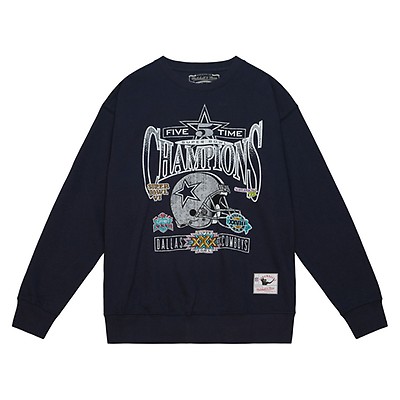 Dallas Cowboys Mitchell & Ness All Over Print 3.0 Crew Black