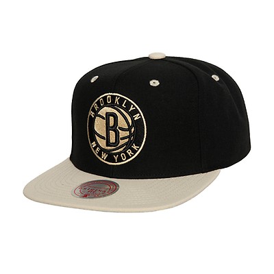 Mitchell & Ness, Accessories, Mitchell Ness Brooklyn Nets Snapback Hat  Black Nostalgia Adjustable Fit
