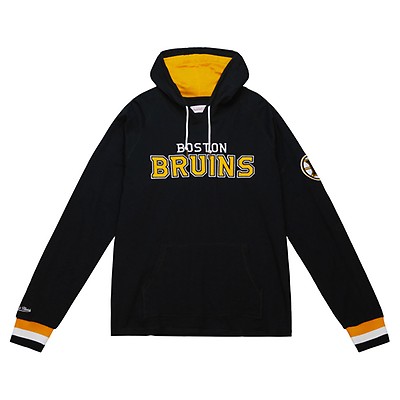 Men's Mitchell & Ness Black Boston Bruins Legendary Slub Hoodie Long Sleeve  T-Shirt