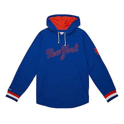 Men’s Mitchell & Ness New York Mets Sideline Pullover Royal Satin V-Neck  Jacket