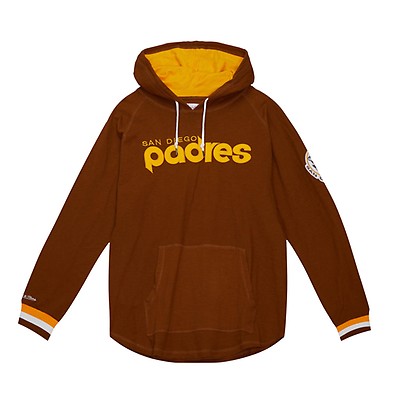 Mitchell & Ness San Diego Padres Lightweight Satin Jacket Brown