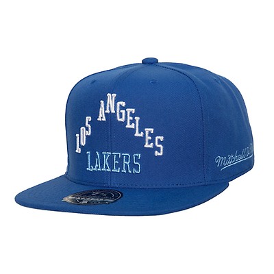 Mitchell & Ness Los Angeles Lakers Stretch Fitted Hat - Black - 734