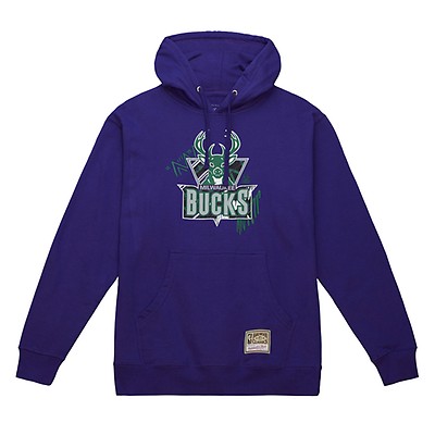 Game Time Fleece Hoodie Vintage Logo Milwaukee Bucks - Shop