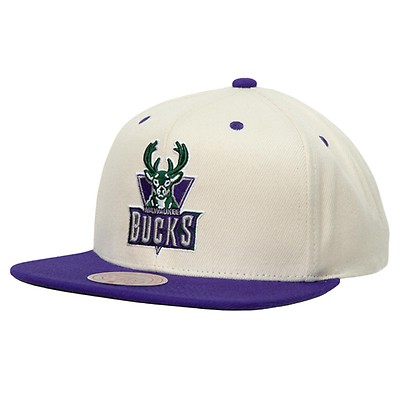 Men's Mitchell & Ness Cream Golden State Warriors Hardwood Classics Sail 2-Tone Snapback Hat