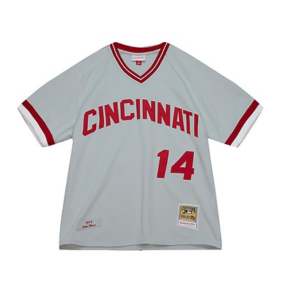 Mitchell & Ness Pete Rose White Cincinnati Reds Cooperstown Collection Authentic Jersey