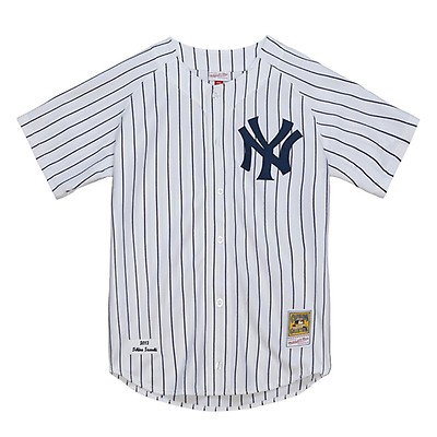 Men's Mitchell & Ness Derek Jeter White New York Yankees Cooperstown Collection Authentic Jersey