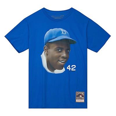 Throwback 50'S Jackie Robinson #42 Brooklyn Type Baseball Jersey Blue  Stitched