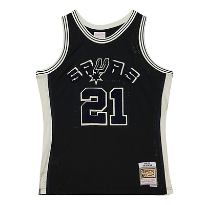 Shop Mitchell & Ness Tim Duncan Hyper Hoops Swingman Jersey  TFSM1253-SAS98TDUMTBK multi