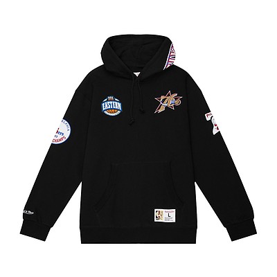 AAPE x Mitchell & Ness Sixers Hoodie AAPSWM9369XXE / Black / Small