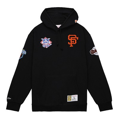 Men's Mitchell & Ness Black San Francisco 49ers Big & Tall Big Face  Historic Logo Fleece Pullover Hoodie