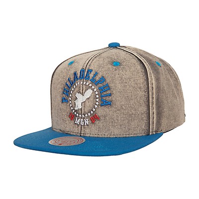 Mitchell & Ness Memphis Grizzlies XL Logo 2-Toned Snapback Hat - Navy  Blue/Light Blue