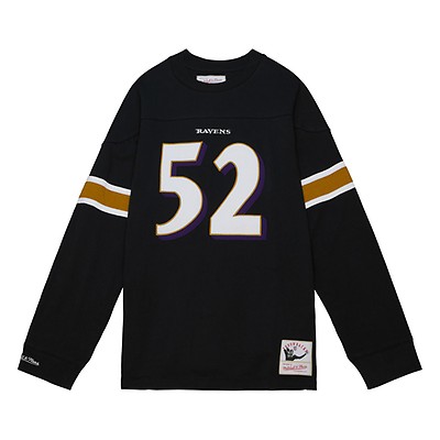 Men's Mitchell & Ness Ray Lewis Purple Baltimore Ravens Retired Player Logo  Name & Number T-Shirt