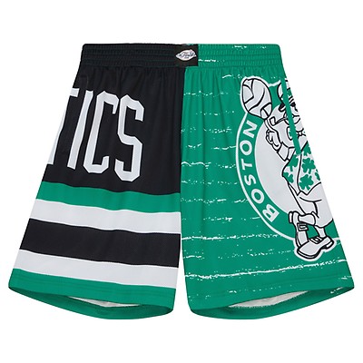 Men's Mitchell & Ness Larry Bird Green Boston Celtics Hardwood Classics Player Burst Shorts Size: Medium