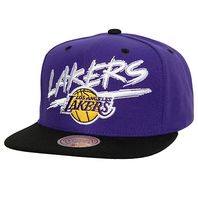 Men's Mitchell & Ness Gray Los Angeles Lakers Munch Time Snapback Hat