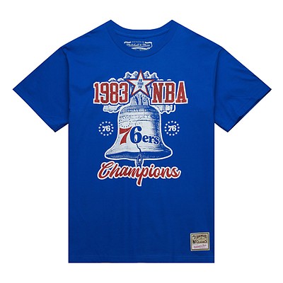 Men's Mitchell & Ness Black Philadelphia 76ers Hardwood Classics 1983 Finals Champions Era T-Shirt Size: Medium