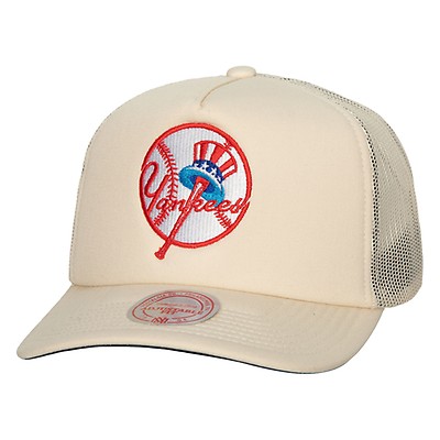 Mitchell & Ness New York Mets White Coop Evergreen Snapback Hat