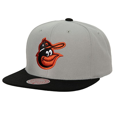Mitchell & Ness Baltimore Orioles Away Coop 2 Tone Adjustable Snapback Hat  Cap