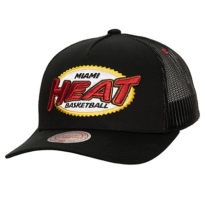 Mitchell & Ness - Wild Style Strapback Miami Heat Curved Cap - Grey