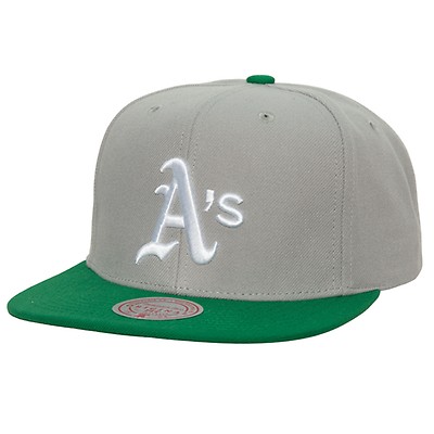 New Era Flat Brim Rickey Henderson 9FIFTY Crown Patches Oakland Athletics  MLB White and Green Snapback Cap