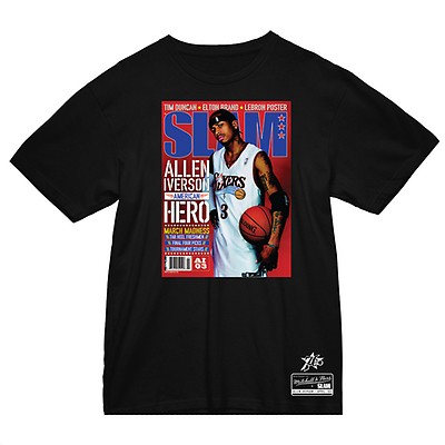 Shop Mitchell & Ness Philadelphia 76ers Iverson Slam T-Shirt (black) online