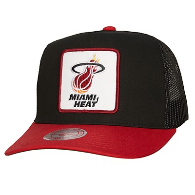 Mitchell & Ness Men's White Miami Heat Side Core 2.0 Snapback Hat