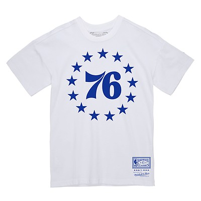 Philadelphia 76ers Mitchell & Ness Hardwood Classics Sidewalk Sketch Long  Sleeve T-Shirt - Light Blue