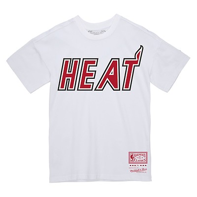 Wordmark 1 Tee Miami Heat - Shop Mitchell & Ness Shirts and Apparel Mitchell  & Ness Nostalgia Co.