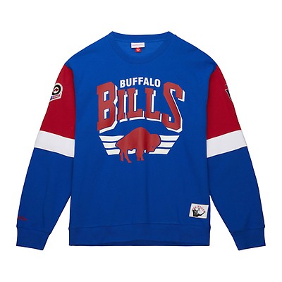 BUFFALO BILLS JUST GO WITH IT PREMIUM FLEECE DROP SHOULDER CREWNECK PULLOVER