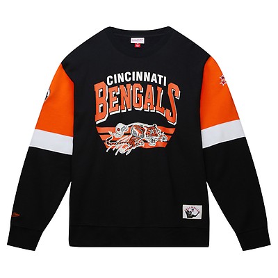 Men's Mitchell & Ness Orange Cincinnati Bengals All Over 2.0 Pullover  Sweatshirt