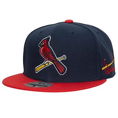 Men's Mitchell & Ness Navy/Red St. Louis Cardinals Bases Loaded Fitted Hat