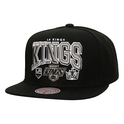 Men's Los Angeles Kings Mitchell & Ness White/Black Vintage Sharktooth Snapback  Hat