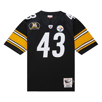 Men's Mitchell & Ness Troy Polamalu Black Pittsburgh Steelers 2008 Alternate Authentic Retired Player Jersey