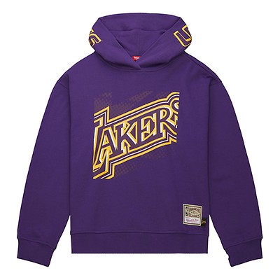 LA Lakers Mitchell & Ness Head Coach Hoodie Purple/Gold - The