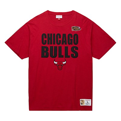 Mitchell & Ness Chicago Bulls Hardwood Classics Sidewalk Sketch | Off-White T-Shirt Large