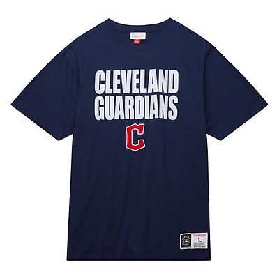 Men's Cleveland Indians Mitchell & Ness Navy Team Captain Raglan T-Shirt